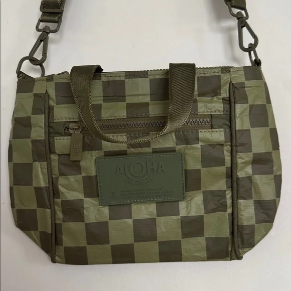 Aloha Collection Green Checkerboard Crossbody - Picture 3 of 3